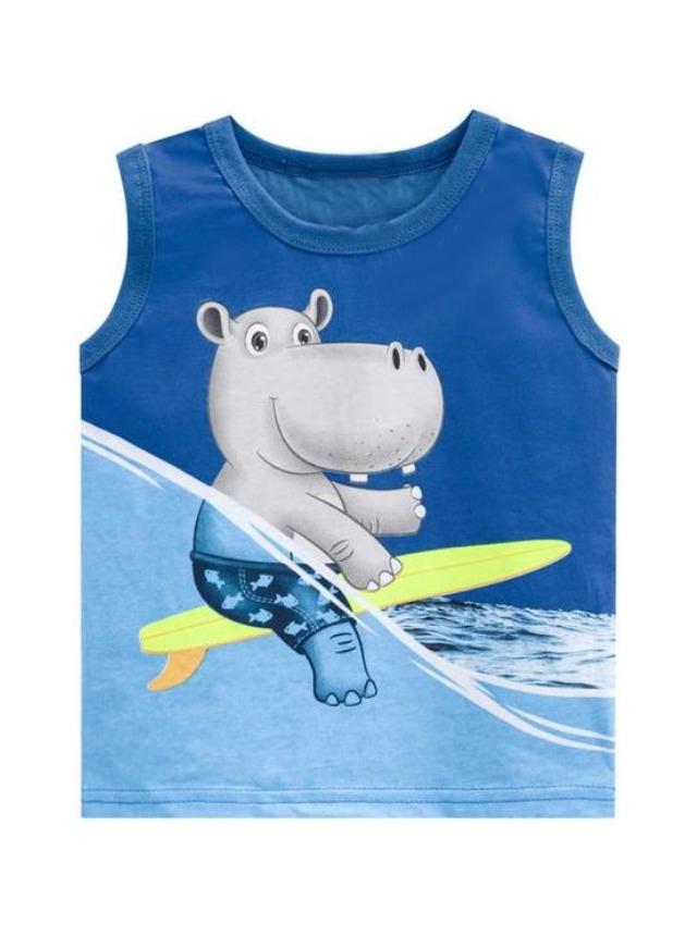Surfing Hippo Tank Top