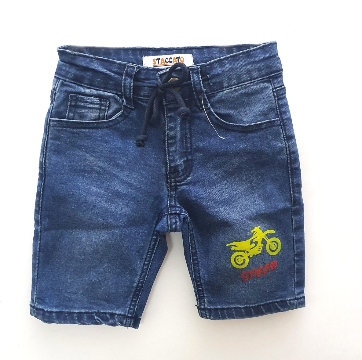 Motorbike Denim Shorts