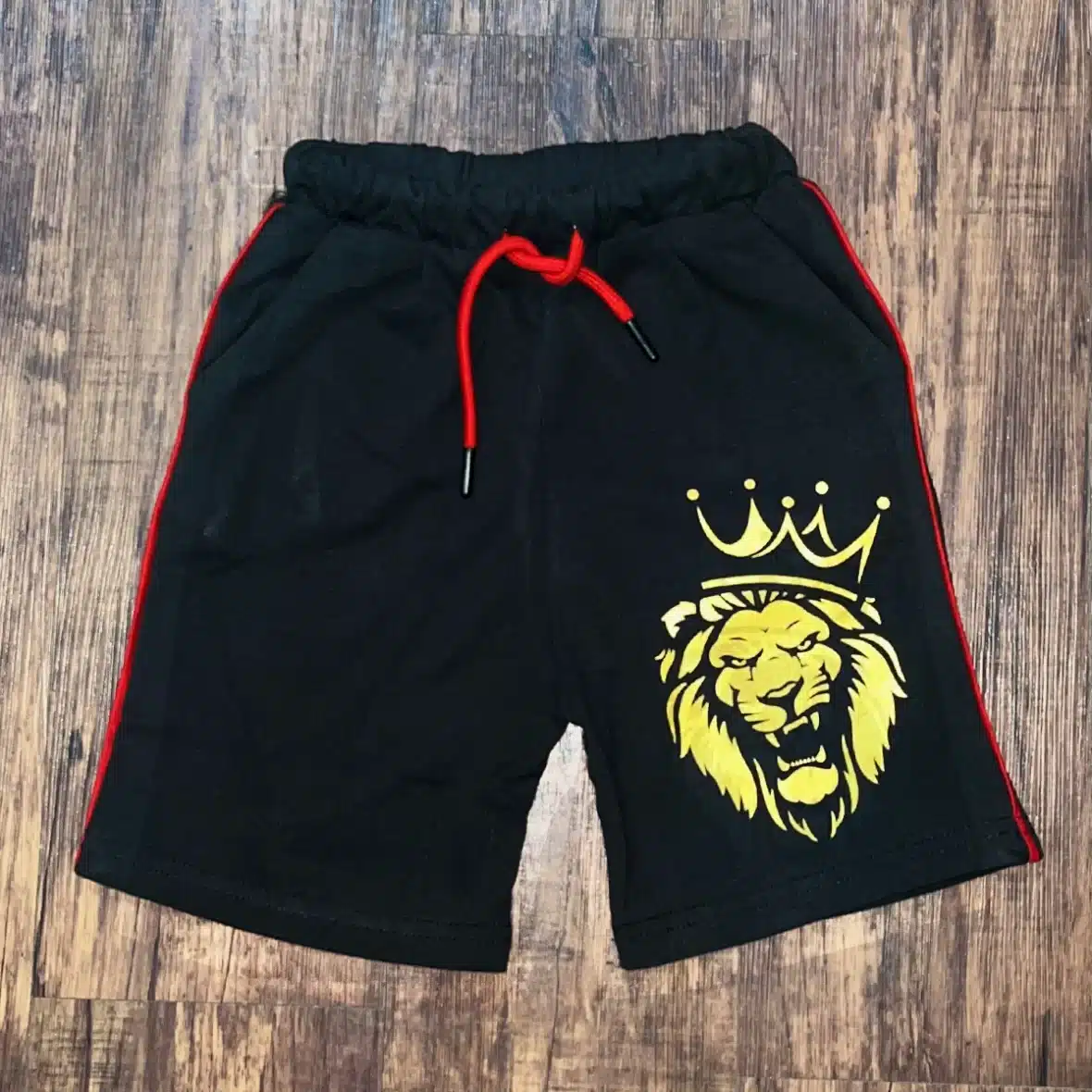 Lion Black Shorts