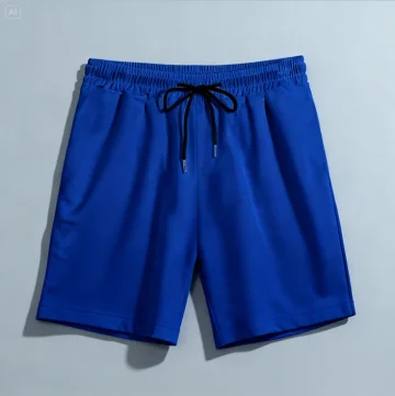 Blue TErry Shorts 1