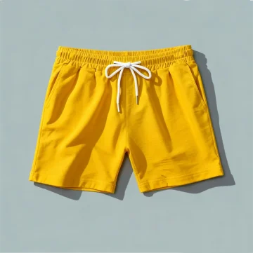 Yellow Terry Shorts
